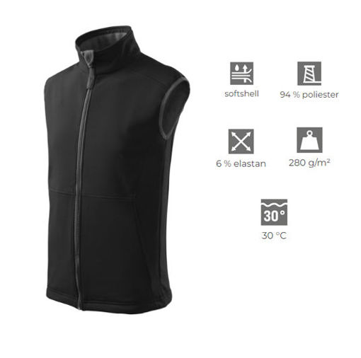 Picture of Vision softshell prsluk muški, crni
